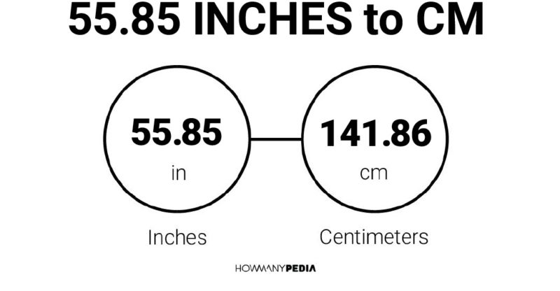 55.85 Inches to CM