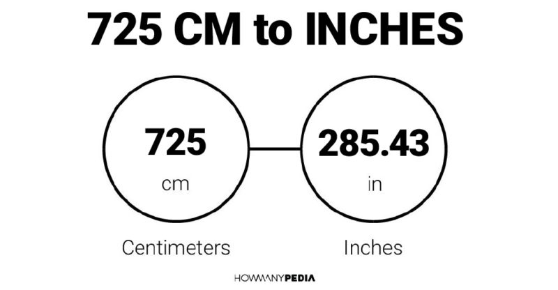 725 CM to Inches