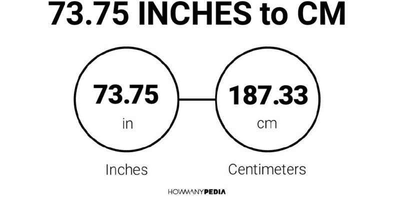73.75 Inches to CM