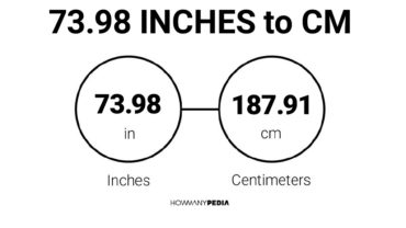 73.98 Inches to CM