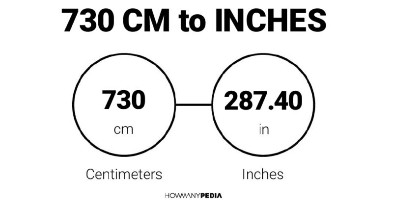 730 CM to Inches