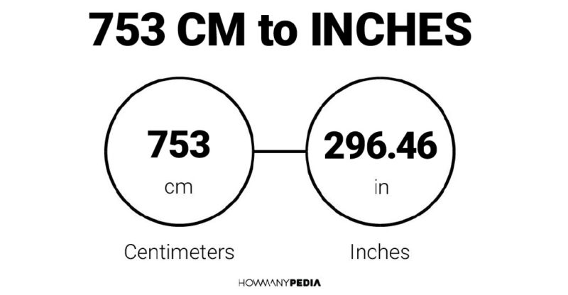 753 CM to Inches