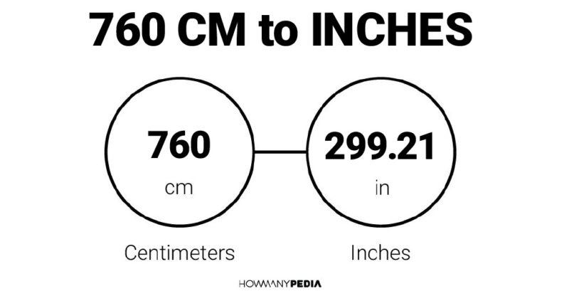 760 CM to Inches
