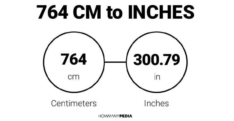 764 CM to Inches