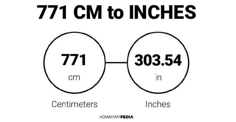 771 CM to Inches