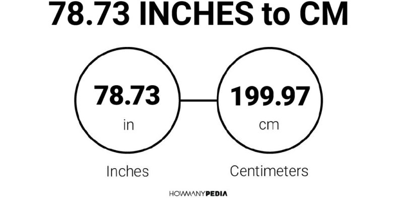 78.73 Inches to CM