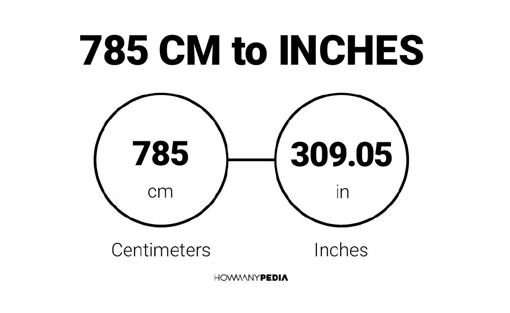 785 CM to Inches - Howmanypedia.com.