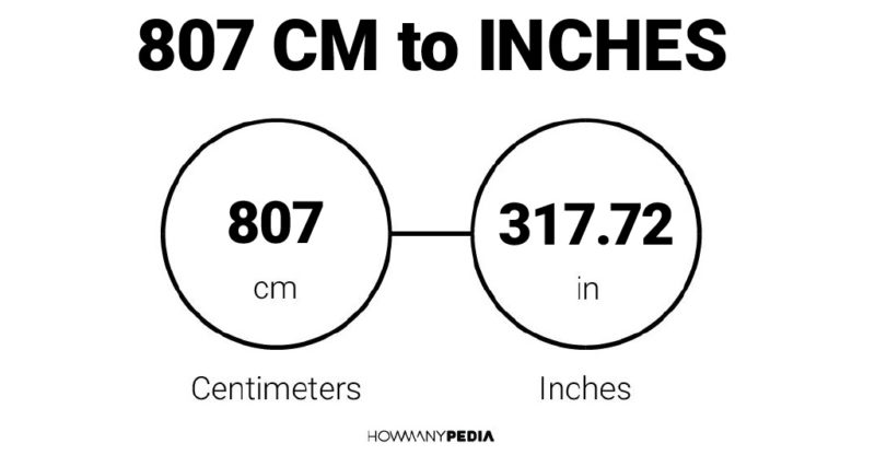 807 CM to Inches