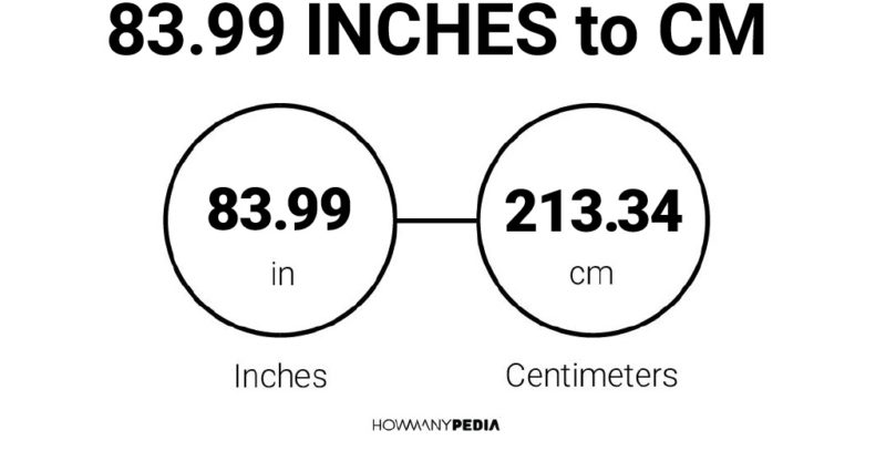83.99 Inches to CM