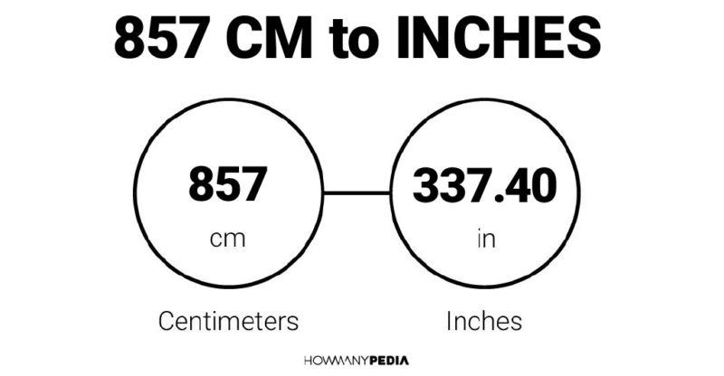 857 CM to Inches