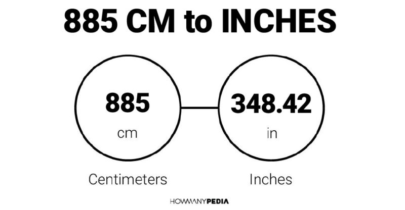 885 CM to Inches