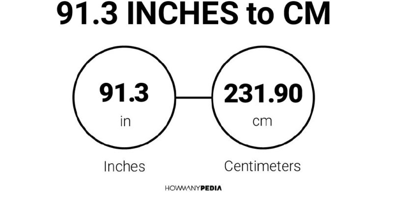 91.3 Inches to CM