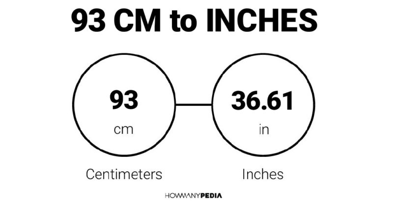93 CM to Inches