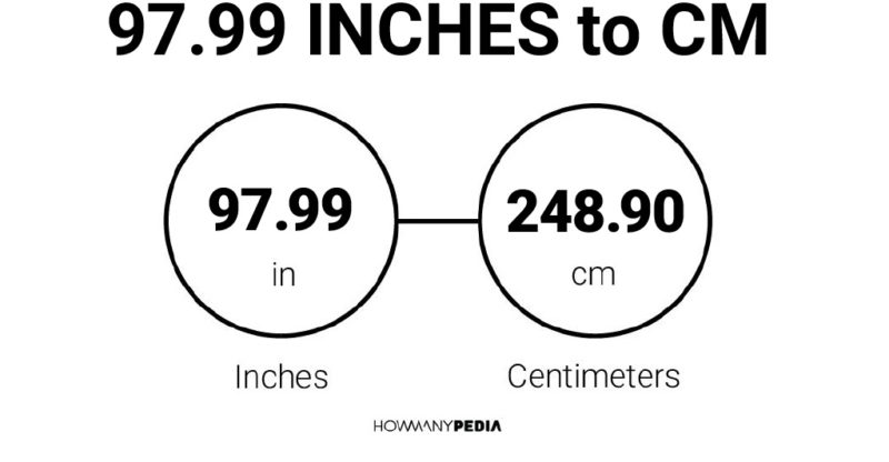 97.99 Inches to CM