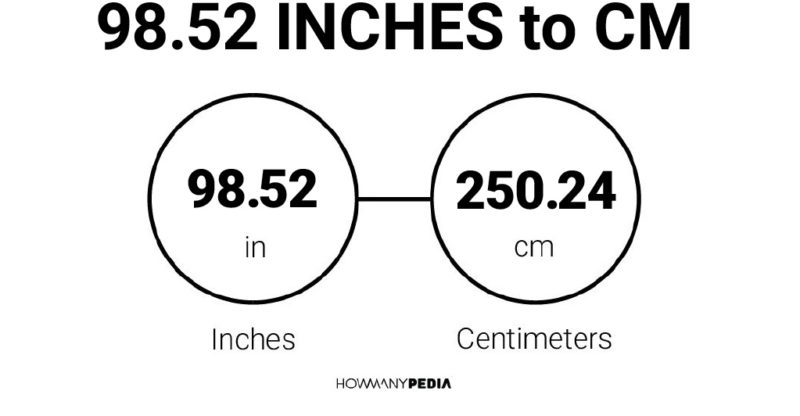 98.52 Inches to CM