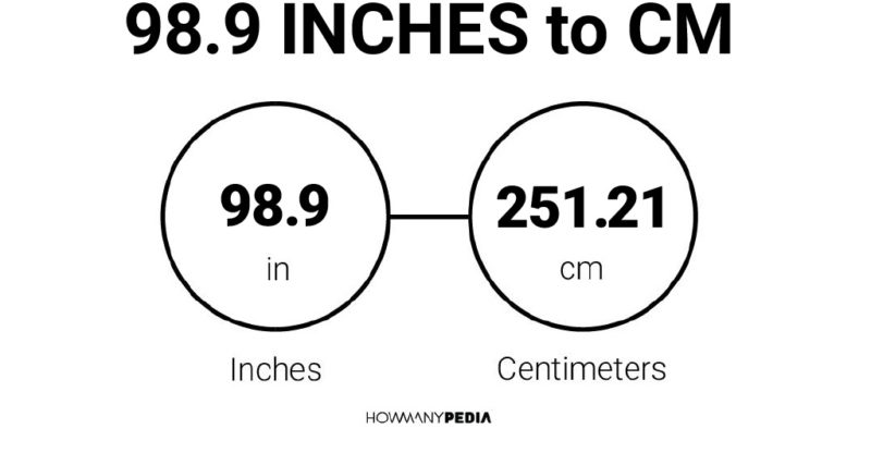 98.9 Inches to CM