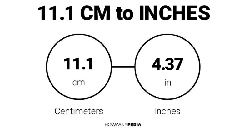 11.1 CM to Inches