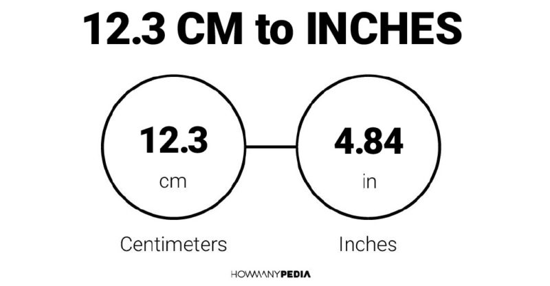 12.3 CM to Inches