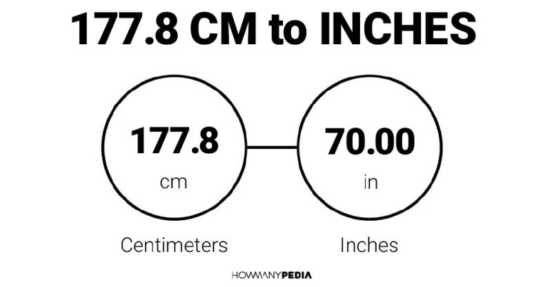 177.8 CM to Inches