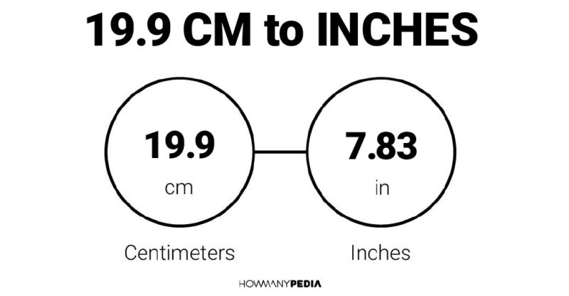 19.9 CM to Inches