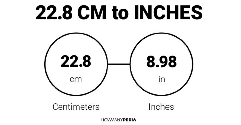 22.8 CM to Inches