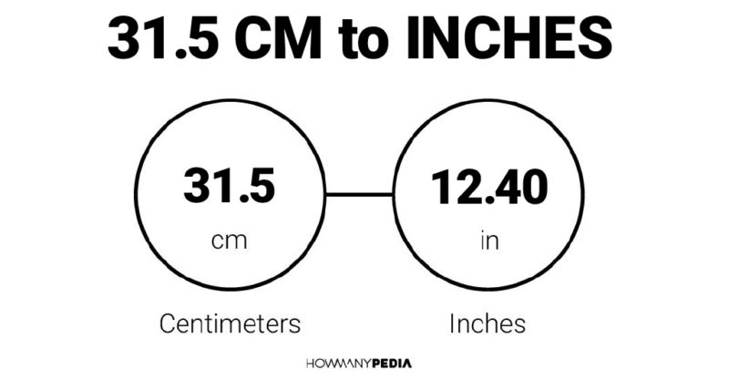 31.5 CM to Inches