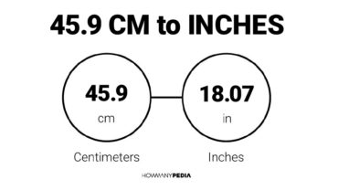 45.9 CM to Inches
