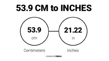 53.9 CM to Inches