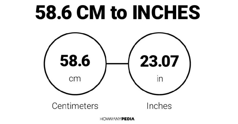 58.6 CM to Inches