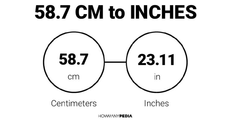 58.7 CM to Inches