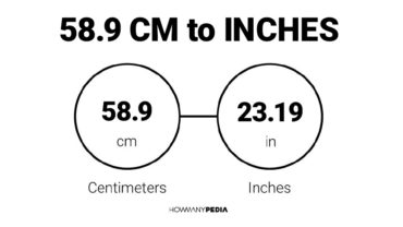 58.9 CM to Inches