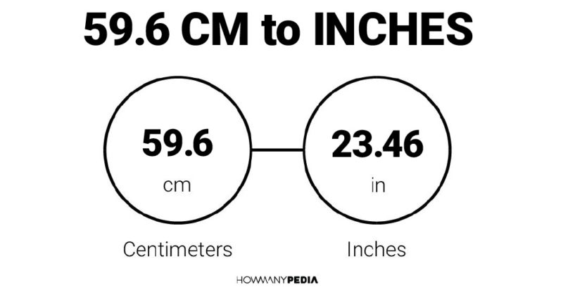 59.6 CM to Inches