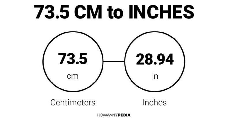 73.5 CM to Inches