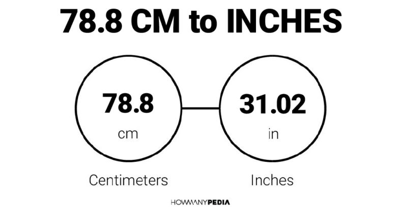 78.8 CM to Inches