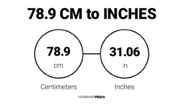 78.9 CM to Inches