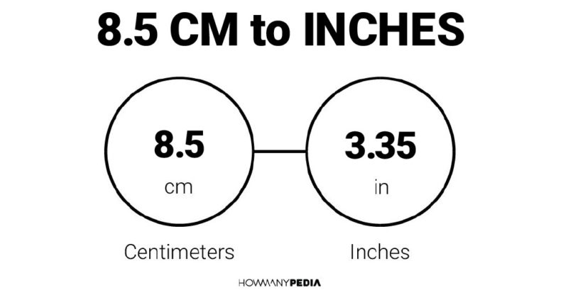 8.5 CM to Inches
