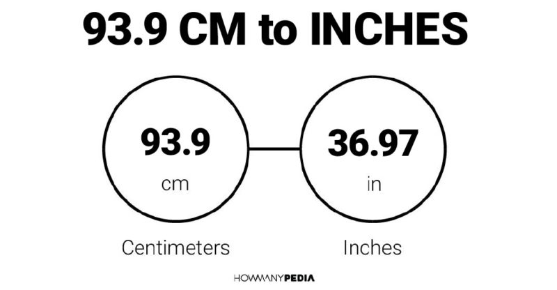 93.9 CM to Inches