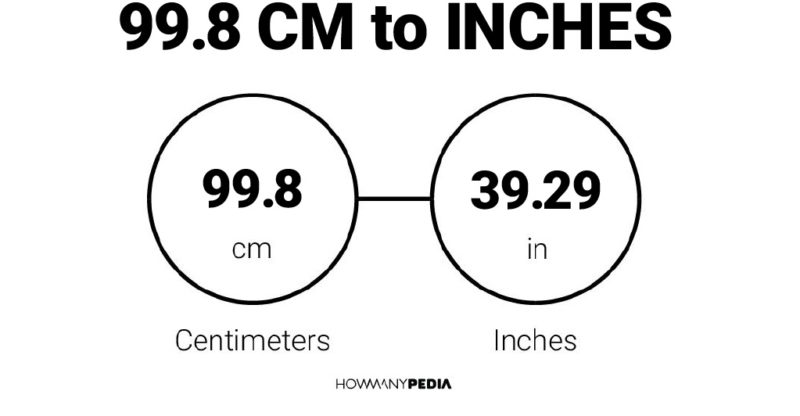 99.8 CM to Inches