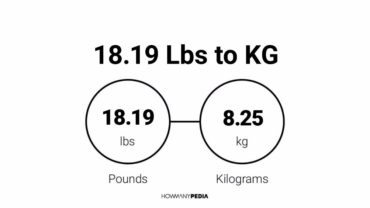 18.19 Lbs to KG