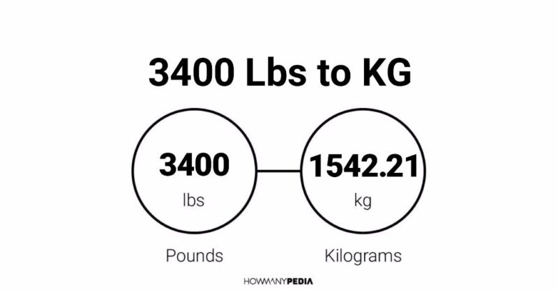 3400 Lbs to KG