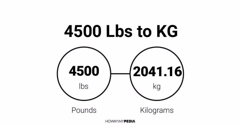 4500 Lbs to KG