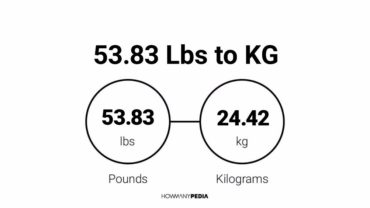 53.83 Lbs to KG