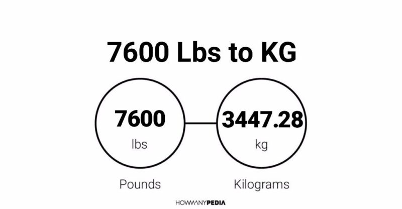 7600 Lbs to KG
