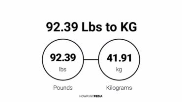 92.39 Lbs to KG
