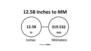 12.58 Inches to MM