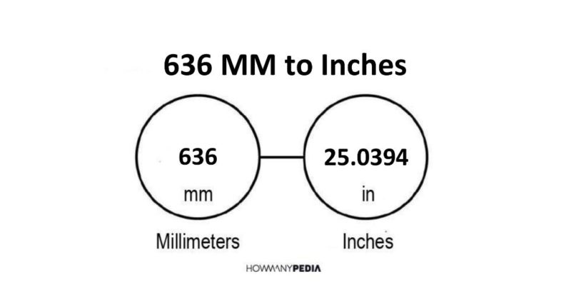 636 MM to Inches