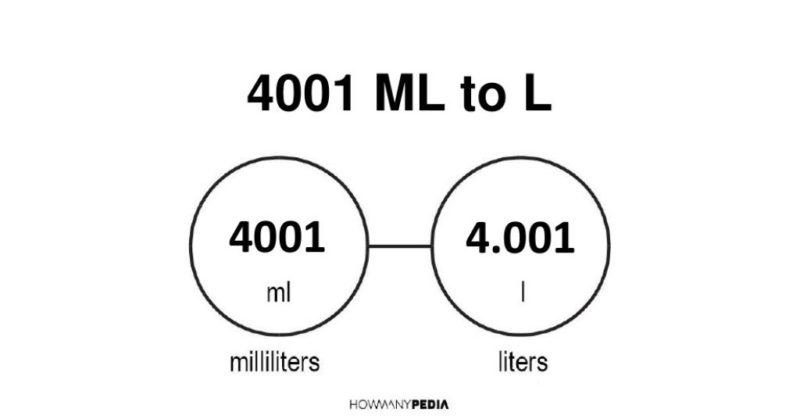 4001 ml to l