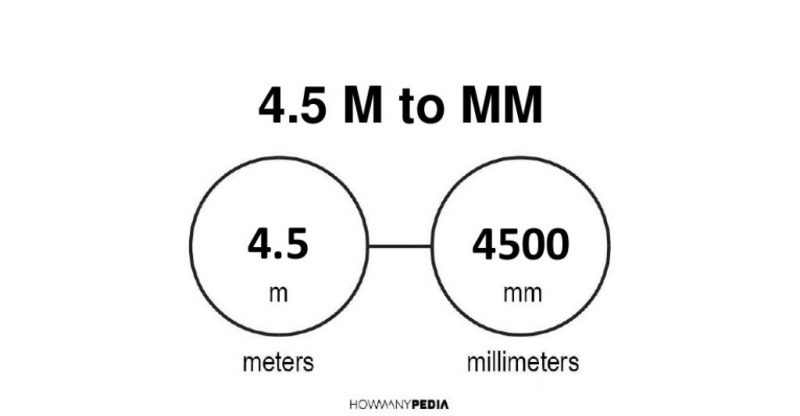 4.5 m to mm