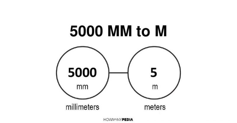 5000 mm to m