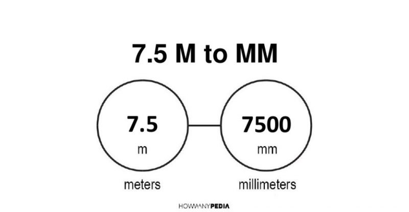 7.5 m to mm